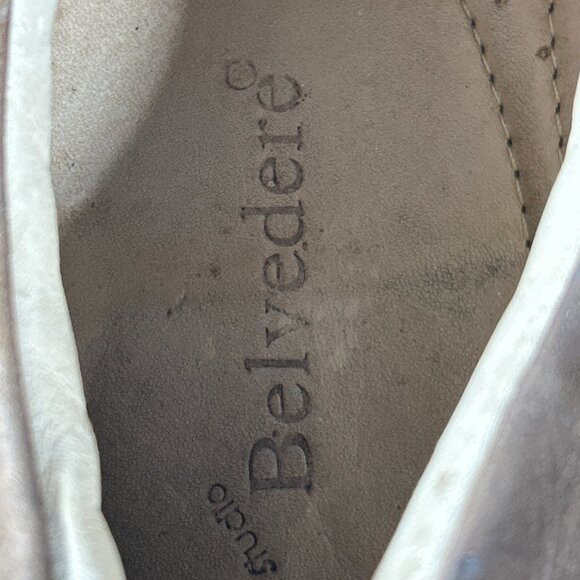 Belvedere Paris Mens Calf Leather Dress Shoes Size 10.5 D Brown Cap Toe Oxfords